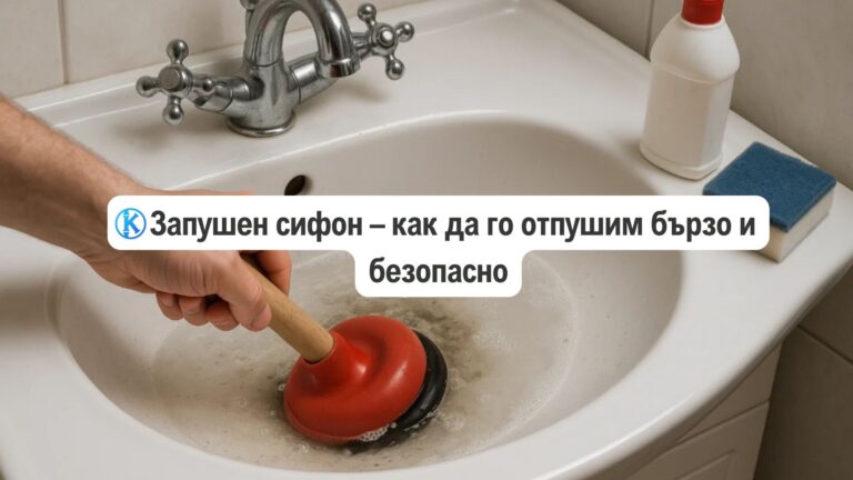Запушен сифон – как да го отпушим бързо и безопасно