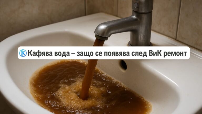 Кафява вода – защо се появява след ВиК ремонт