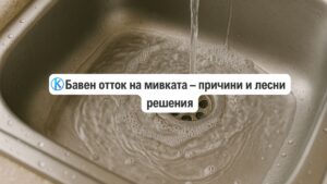 бавен отток на мивката проблеми и решение
