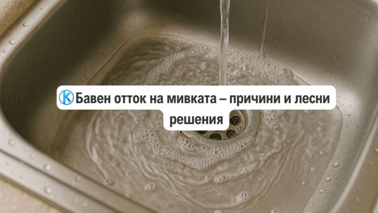 Бавен отток на мивката – причини и лесни решения