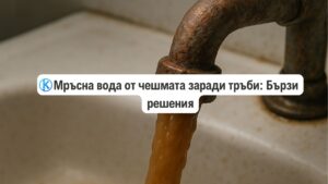 Мръсна вода от чешмата заради тръби: Бързи решения
