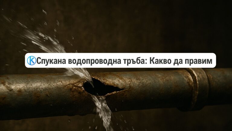 Спукана водопроводна тръба: Какво да правим
