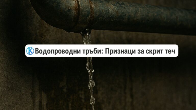 Водопроводни тръби: Признаци за скрит теч