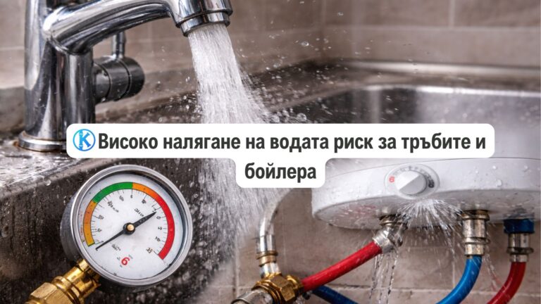 Високо налягане на водата: риск за тръбите и бойлера
