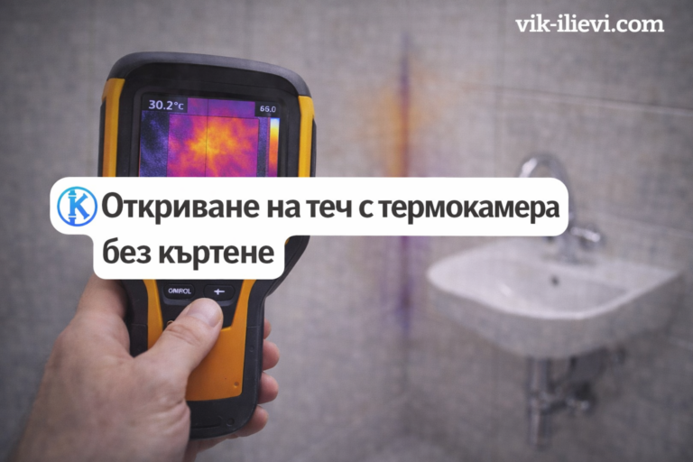 Откриване на теч с термокамера без къртене