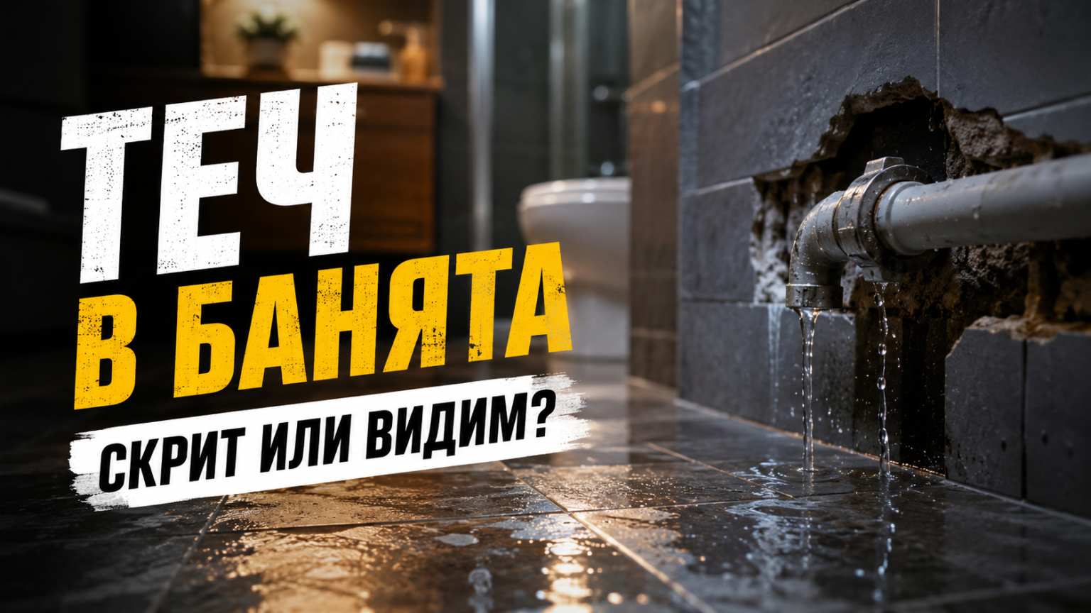 Теч в банята – скрит или видим