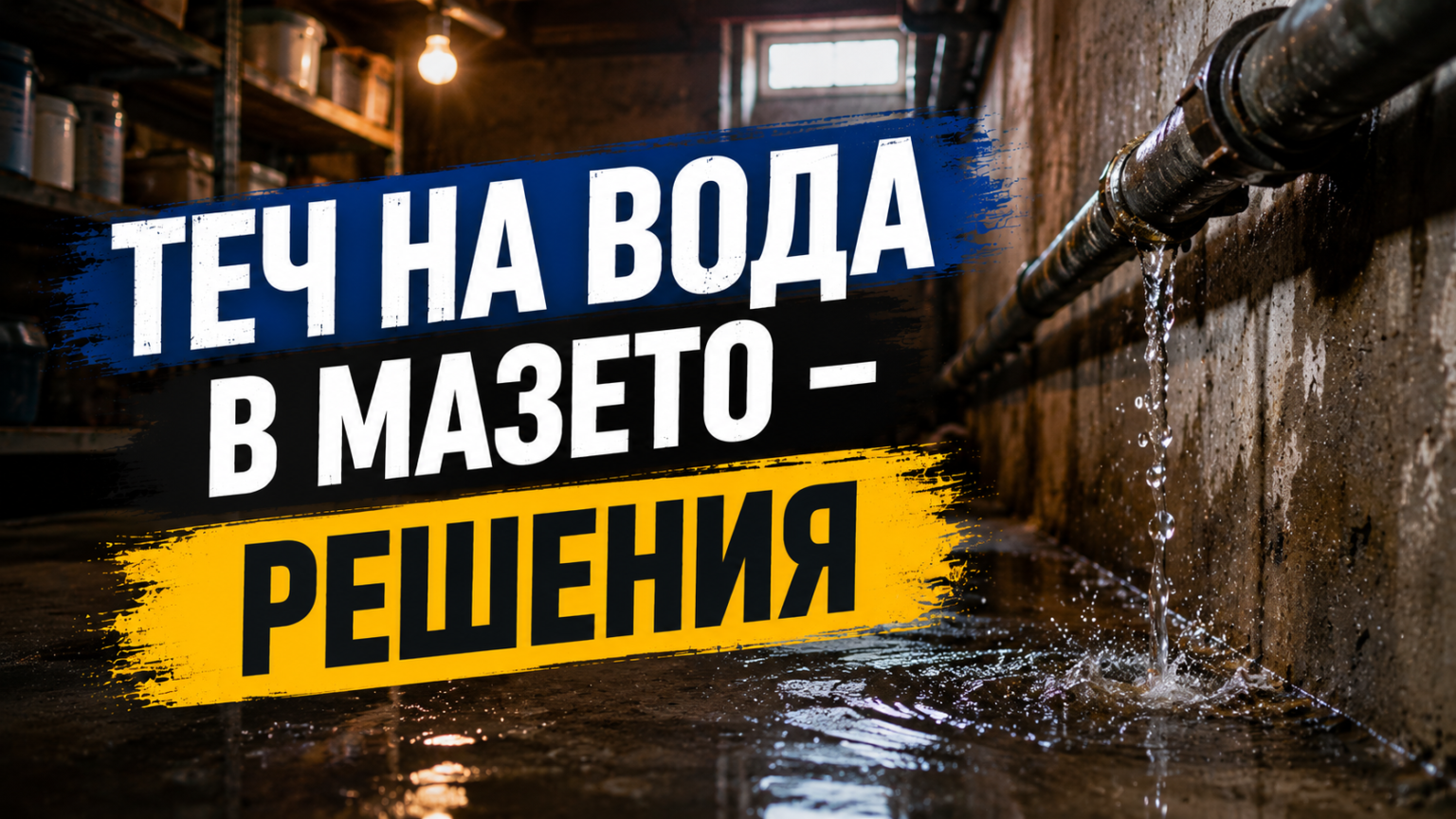 Теч на вода в мазето – решения