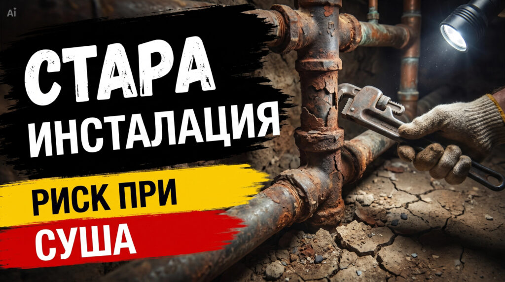 Стара инсталация – риск при суша